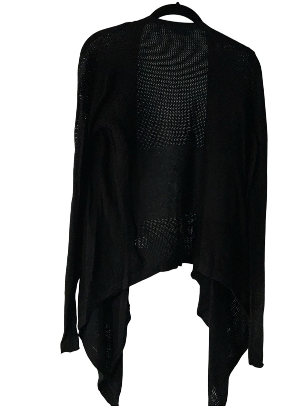 Simply Vera Vera Wang Black Open-Front Waterfall Cardigan